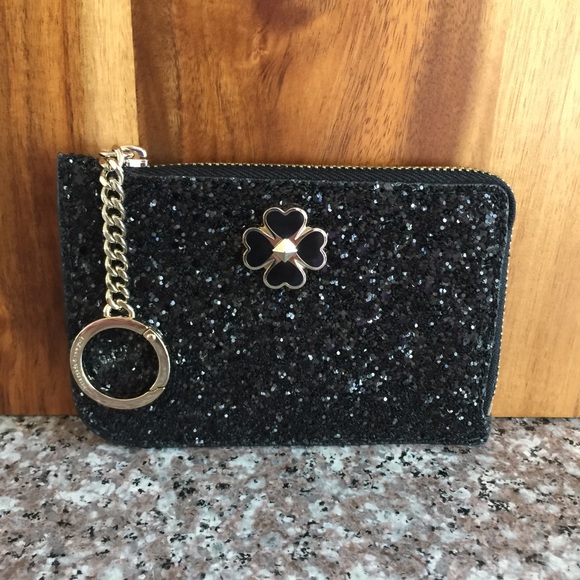 NWT Kate Spade Odette Glitter L-Zip Card Holder - Picture 4 of 11